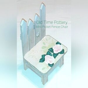 Old Time Pottery Small Wooden Picket Fence Chair